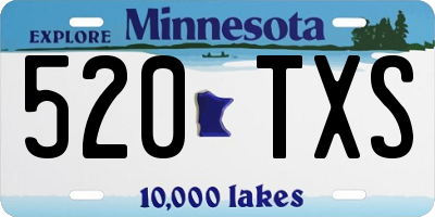 MN license plate 520TXS