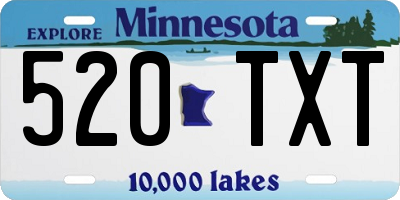 MN license plate 520TXT