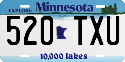 MN license plate 520TXU
