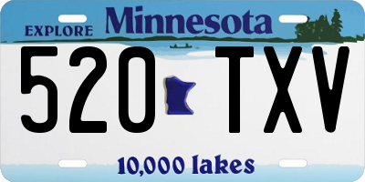 MN license plate 520TXV