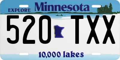 MN license plate 520TXX