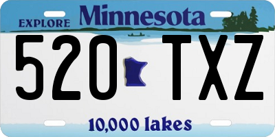 MN license plate 520TXZ