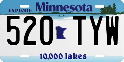 MN license plate 520TYW