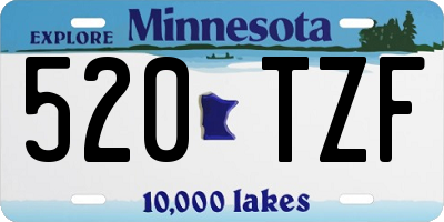 MN license plate 520TZF