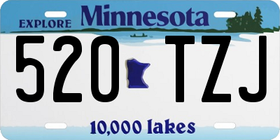 MN license plate 520TZJ