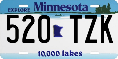 MN license plate 520TZK