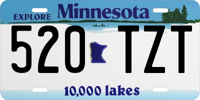 MN license plate 520TZT