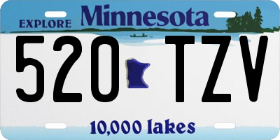MN license plate 520TZV