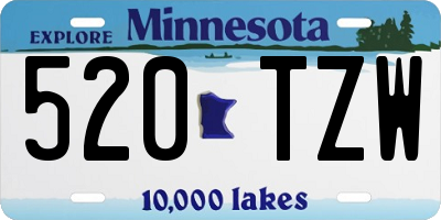 MN license plate 520TZW