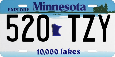 MN license plate 520TZY