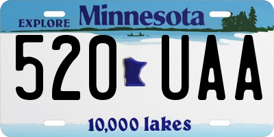 MN license plate 520UAA