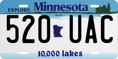 MN license plate 520UAC