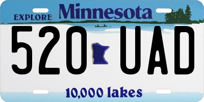 MN license plate 520UAD