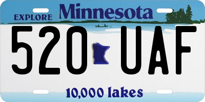 MN license plate 520UAF