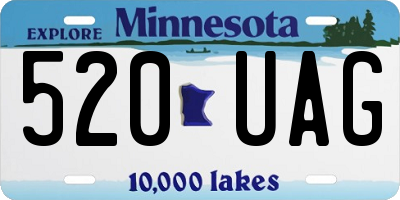 MN license plate 520UAG