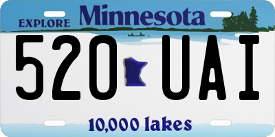 MN license plate 520UAI