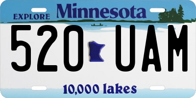 MN license plate 520UAM
