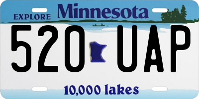 MN license plate 520UAP