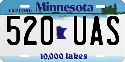 MN license plate 520UAS