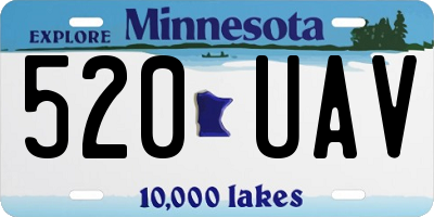 MN license plate 520UAV