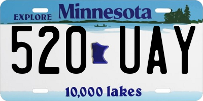 MN license plate 520UAY