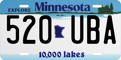 MN license plate 520UBA