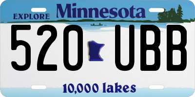 MN license plate 520UBB