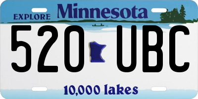 MN license plate 520UBC