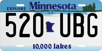 MN license plate 520UBG