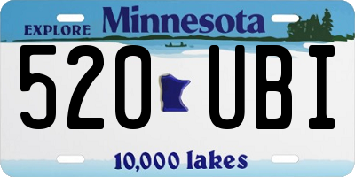 MN license plate 520UBI