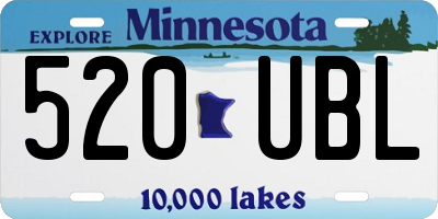 MN license plate 520UBL