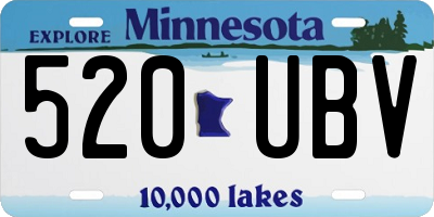 MN license plate 520UBV