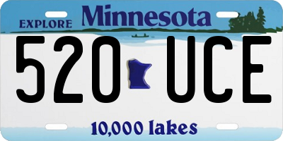 MN license plate 520UCE