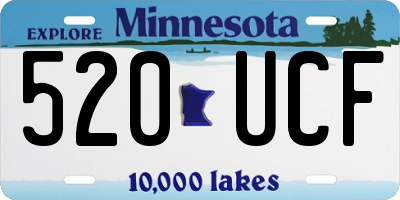 MN license plate 520UCF