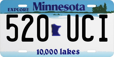 MN license plate 520UCI