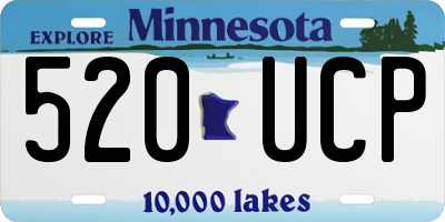 MN license plate 520UCP