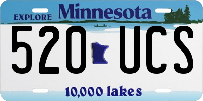 MN license plate 520UCS