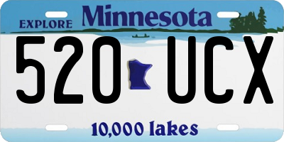 MN license plate 520UCX