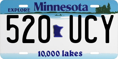 MN license plate 520UCY