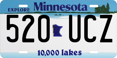 MN license plate 520UCZ
