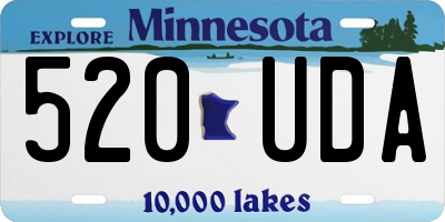 MN license plate 520UDA
