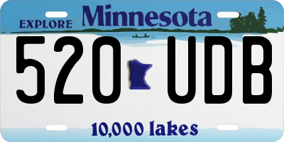 MN license plate 520UDB