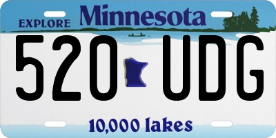 MN license plate 520UDG