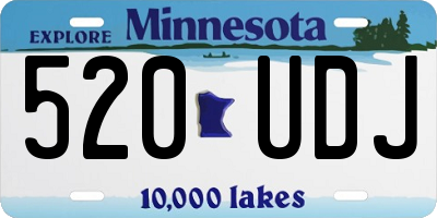 MN license plate 520UDJ