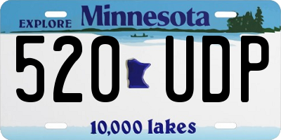 MN license plate 520UDP