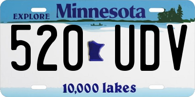 MN license plate 520UDV