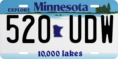 MN license plate 520UDW