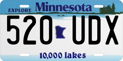 MN license plate 520UDX