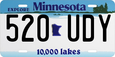MN license plate 520UDY