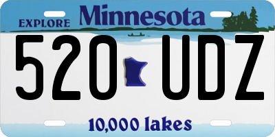 MN license plate 520UDZ